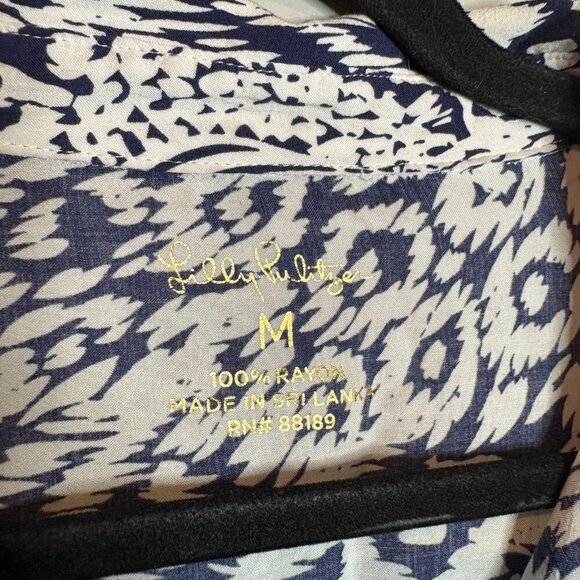 Lilly Pulitzer Sea View Peacock Button Down shirt - Picture 4 of 5